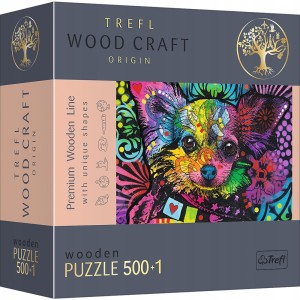 Puzzle drewniane 500+1 - Kolorowy szczeniak 20160