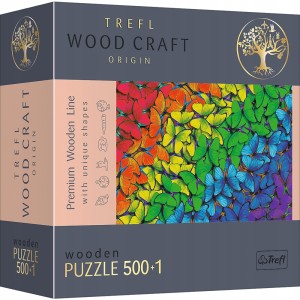 Trefl Puzzle drewniane 500+1 Tęczowe motyle 20159