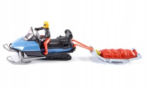 SIKU 1684 Skuter śnieżny z saniami ratowniczymi