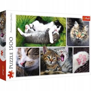 TREFL PUZZLE 1500 el. KOCIE SPRAWY KOLAŻ 26145