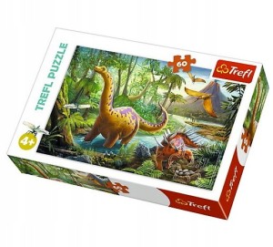 Trefl Puzzle 60 el. WĘDRÓWKA DINOZAURÓW 17319