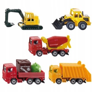 SIKU SUPER 6283 ZESTAW pojazdy budowlane 5 szt