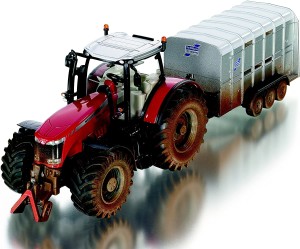 SIKU 8608 Massey Ferguson z przyczepą + 2 krowy 1:32