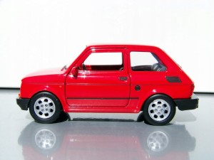 WELLY FIAT 126p MALUCH PRL METAL 1:34 czerwony