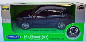 WELLY MODEL PORSCHE CAYENNE TURBO GRANATOWE 1:34