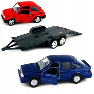 WELLY Polonez + Fiat 126p + laweta - legendy PRL