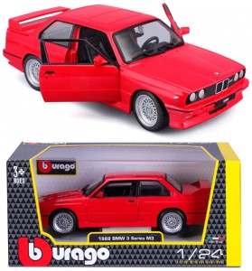 Bburago 18-21100 model BMW M3 E30 1988 1:24 red