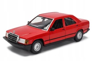 Bburago 18-21103 Mercedes-Benz 190E 1987 1:24 CZERWONY