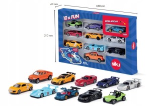 SIKU 0450 Zestaw Samochodów Sportowych Set 10 szt