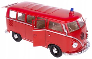 Welly model 1963 VOLKSWAGEN T1 Bus straż 1:24