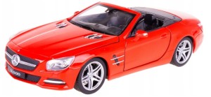 WELLY model 2012 MERCEDES-BENZ SL 500 czerwony 1:24