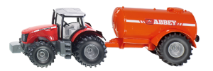 Siku 2003 "Siku Farmer" - Traktor Massey Ferguson 8690 z cysterną 1:50