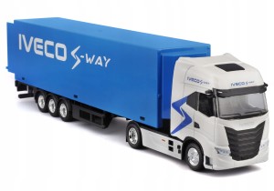 BBURAGO model 18-31469 CIĘŻARÓWKA Z NACZEPĄ IVECO S-WAY 570 1:43