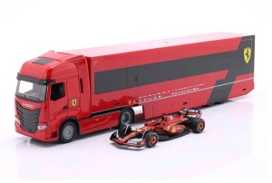 Bburago 18-36867 model Iveco S-Way 570 F1 Race Car Transporte 1:43